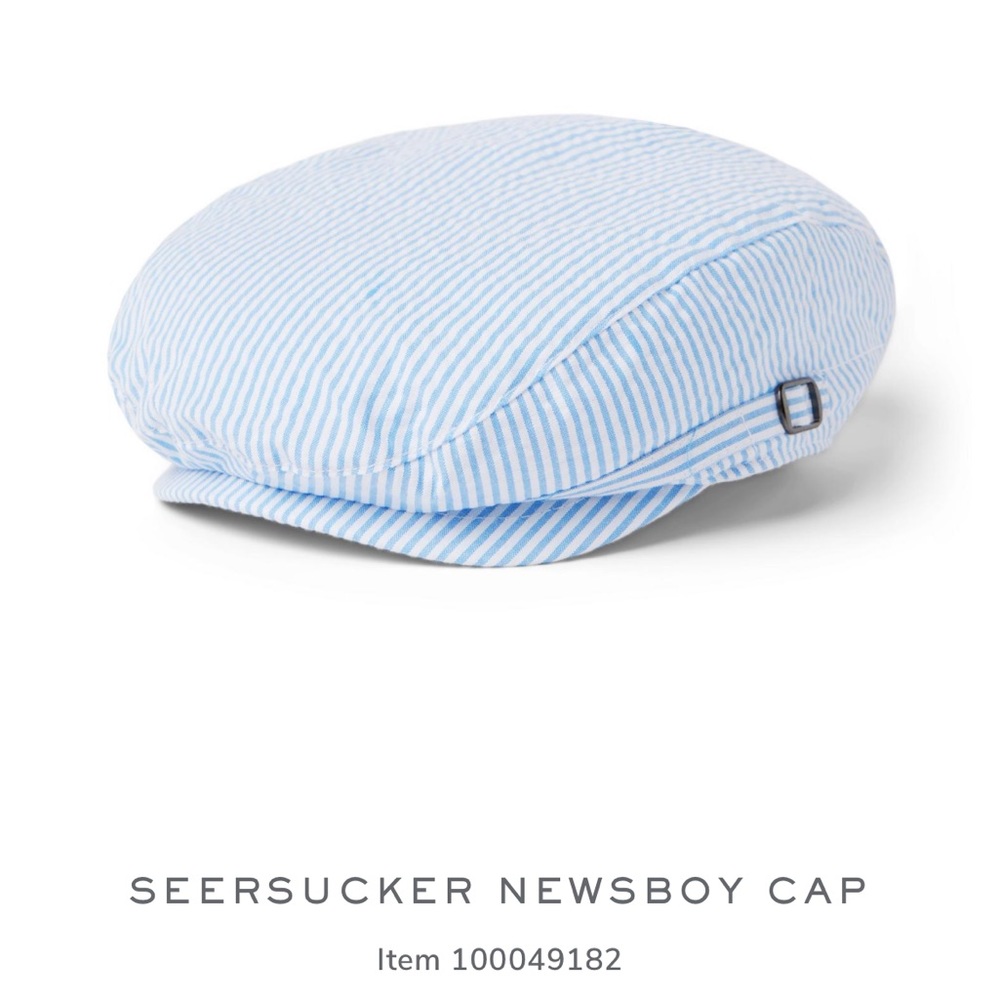 Janie and Jack Seersucker Newsboy cap